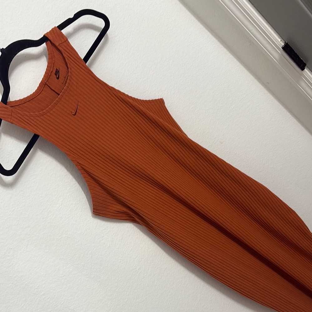 Nike Burnt Orange Ribbed Dress